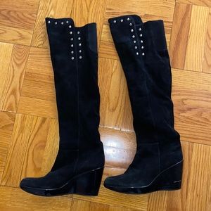 Stuart Weitzman suede over the knee boots